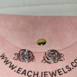 EACH Jewels Silver Rose Earrings Shohana Studs